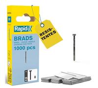 Rapid Dyckertar Typ 8, 15 mm, Galvaniserade, 18 Ga, 1000-pack | Dammfria dyckertar för listsättning och inramningar, passar häftapparater och spikpistoler