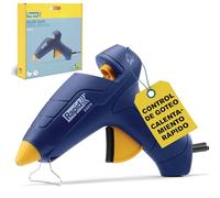 Rapid EG212 Pistola de cola termofusible para manualidades y reparaciones domésticas, Barras de cola de 12mm, Diseño ergonómico con gatillo de agarre suave y soporte ajustable