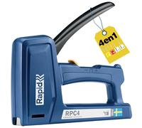 Rapid Grapadora manual RPC4 para madera y tapicería – 4-en-1, grapas, clavos y pins