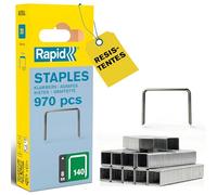 Rapid 970 Grapas Planas n.140/8, Acero Galvanizado, para Cartón y Plástico