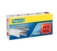 Rapid Grapas Super Strong 24/6 de Acero Inoxidable, Set de 5 cajas de 1000 unidades