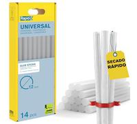 Rapid Barras de cola universal 12x190 mm Transparente Pegado rápido Sin disolventes Paquete 14