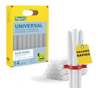 Rapid 14 Barras Cola Universal Ø12x94mm Transparente, Pegado Rápido