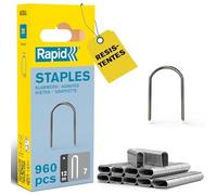 Rapid Grapas rápidas 40109523 N.7/12 mm para cables de baja tensión 6 mm corona redondeada hilo fino