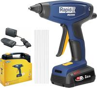 Rapid Pistola de pegamento BGX500 de 18 V con maletín, batería de 2,5 Ah y cargador