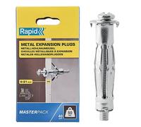 Rapid Tacos de Expansión Metálicos, Pack de 40 tacos de expansión metálicos para Pared de Pladur de 6-21 mm, Carga Máxima de 50kg, Tacos para Paredes de Pladur y Paredes Huecas (5001567)