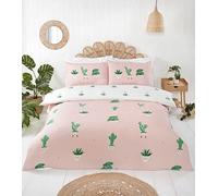 Rapport Home Juego de Funda de edredón de Microfibra, Reversible, no Necesita Planchado, Estampado de Cactus