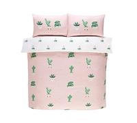 Rapport Home Juego de Ropa de Cama Doble de Microfibra de Color Pastel, Reversible, no Necesita Planchado, Color Rosa