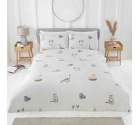 Rapport Home Purrfect - Juego de Cama de Microfibra Reversible de 180 Hilos, tamaño Individual, Color Gris