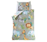 Rapport Home Rumble In The Jungle - Juego de Funda de edredón Infantil (Individual), Color Verde