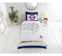 Rapport Homespace Direct - Juego de Funda de edredón y Almohada para Cama Individual, diseño de Londres