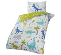 Juego De Funda Nórdica Individual De Dinosaurio Asombroso Polycotton Para Niños