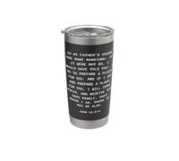 Rapture & Second Coming Gospel of Jesus - John 14:2-3 Vaso térmico de acero inoxidable de doble pared