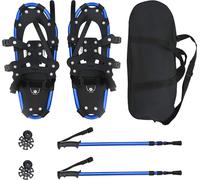 Raquetas de nieve 3 en 1 con bastones de senderismo 53 x 21 cm