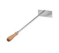 Relaxdays Rascador de cenizas de acero y madera – marrón claro/plata