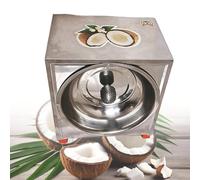 Rascador de coco de acero inoxidable, máquina de procesamiento vertical para un grosor uniforme, potente rendimiento para tiendas de postres