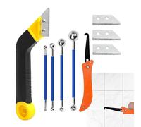 Rascador de Lechada - Kit De Sellado, Acabado Y Reparación De Juntas | Con 3 Hojas De Corte De Repuesto - para Baño Ducha Suelo Pared Limpieza y Colocación de