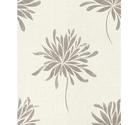 Rasch A.S. Création Andy Wand 649017 - Papel pintado no tejido (10,05 m x 0,53 m), diseño floral, color blanco y dorado