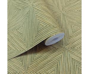Rasch Bohemio Geométrico Vinilo con Textura Papel Verde 571288 Moderno Decor