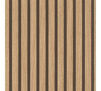 Rasch Papel pintado 499322 - Papel pintado no tejido marrón con aspecto de madera, paneles 3D con aspecto moderno Skandi de la colección Factory V