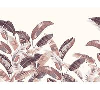 Rasch Papel pintado fotográfico 485936 con hojas de palmera en gris y lila y sobre fondo claro de la colección Florentine III de 3 m x 4 m (largo x ancho), color crema y blanco