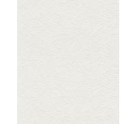 Rasch Papel pintado no tejido con aspecto de enlucido, color blanco para un ambiente moderno - Fácil de empapelar y pintar - 15 m x 0,53 m