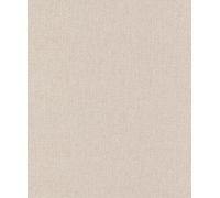 Rasch Papel pintado no tejido con aspecto de lino, papel pintado texturizado liso en marrón para un ambiente moderno - Fácil de empapelar y pintar - 10,05 m x 0,53 m