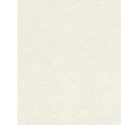 Rasch Papel pintado no tejido con estructura de enlucido, color blanco para un ambiente natural - Fácil de empapelar y pintar - 10,05 m x 0,53 m