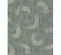 Rasch Papel pintado no tejido con pinceladas - Papel pintado texturizado de colores naturales en verde para un ambiente elegante - Fácil de empapelar y pintar - 10,05 m x 0,53 m