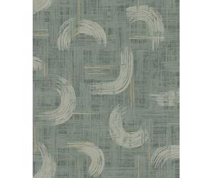 Rasch Papel pintado no tejido con pinceladas - Papel pintado texturizado de colores naturales en verde para un ambiente elegante - Fácil de empapelar y pintar - 10,05 m x 0,53 m
