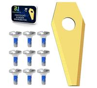 RASENFREUND Cuchillas Titan Longlife adecuadas para robot cortacésped Bosch Indego, entre otros, para 800, 1000, 1200, 350, 400 y 450, incluyendo Connect, etc. + 9 tornillos, 9 unidades
