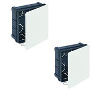 RASMACOR | Pack 2 unidades Caja registro empotrar 100x100x45 | Tapa con garras metálicas | Caja empotrar electricidad 100x100 | Solera 562