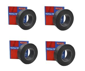 RASMACOR | Pack 4 unidades Cinta aislante Negra de PVC Nuñez-Plymouth 5083 | 20m x 19mm x 0,15mm | Autoextinguible | Para todo tipo de aplicaciones mecánicas y eléctricas
