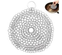 Raspador De Malla De Hierro Fundido | Limpieza En Profundidad Intensiva - Raspador Limpiador De Hierro Fundición | Para Estufas Frascos Woks Tazas Botellas Limpieza