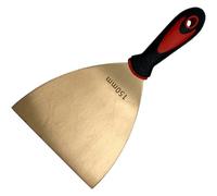 Raspadores de Papel Tapiz, espátula de latón, raspador de Pintura de 1,5 mm de Grosor con Mango de Goma, Herramienta raspadora for Paneles de Yeso de Madera, 75-150 mm(150mm)