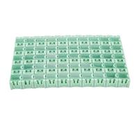 RASTKY Caja Contenedora SMT SMD Compacta, Verde, 50 Uds., Mini Caja de Almacenamiento para Organización de Componentes Electrónicos