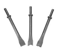 RASTKY Juego de Cinceles de Martillo Neumático de Vástago Largo de 3 Piezas, Brocas de Alta Dureza para Eliminación de Puntos de Soldadura y para Cincelar y Romper, Tamaño Universal