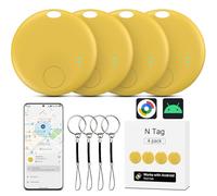 Rastreador de aire Android, 4 Rastreador Tag Localizador de objetos Bluetooth, Smart Tracker Tag Funciona con la aplicación Google Localizar (solo Android), Smart Tracker Tag para llaves, equipaje