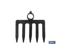 Cofan Rastrillo con dientes para piedras | Fabricado en acero forjado en una sola pieza | Medidas del rastrillo de 200 x 165 mm