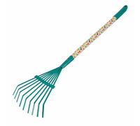 Rastrillo-escoba metálico greenmill 75 cm, ideal para hojas y limpiez