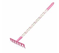 Rastrillo greenmill 64 cm, metal con mango de madera/pvc, ideal para j