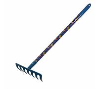 Rastrillo metálico greenmill, mango de madera/pvc, 64cm, herramienta