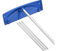 Rastrillo para nieve, con hoja de plástico PP de 60 cm, raspador ajustable para nieve en techos de 1.18 a 5.55 metros, con ruedas, mango antideslizante. Herramienta ligera para la eliminación de nieve