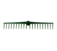 Rastrillo recto plastico verde 20 puas sin mango mg2134