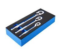 Ratchet Set - 90-Tooth Quick-Release Reversible Automotive Repair Tool | 3 Pieces Socket Wrench For Car Motorcycle Bike Repair Workshop Home Garage