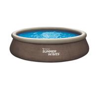 Ratio Piscina Tubular de Acero Resistente 366h X 76cm + Depuradora - Fácil Montaje y Guardado Compacto