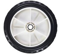 Ratioparts 175 mm (Rueda de plástico), Color Negro | Eje de 14 mm - para cortacésped deslizante