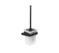 Ravak 10° - Escobillero de pared con soporte, negro/vidrio X07P566