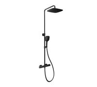 Ravak 10° Free - Conjunto de ducha TD F 091.20/150 con termostato, 25 cm, negro X070160
