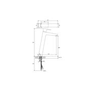 Ravak 10° grifo para lavabo de pie negro X070151